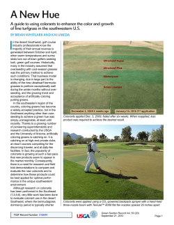 A New Hue - USGA Green Section Record
