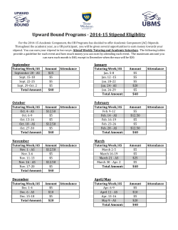 Upward Bound Programs - 2014