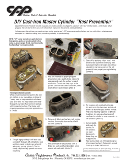 DIY Cast-Iron Master Cylinder &ldquo;Rust Prevention&rdquo;