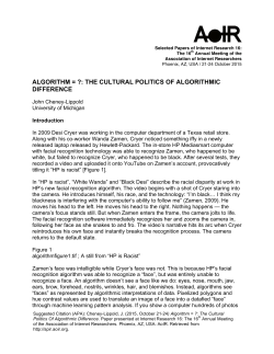 Print this article - AoIR Selected Papers of Internet Research