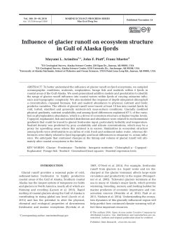 Influence of glacier runoff on ecosystem structure in Gulf of Alaska
