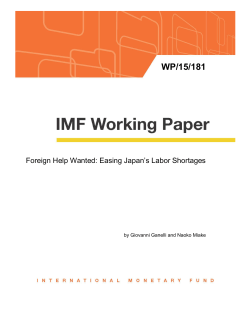 Easing Japan`s Labor Shortages