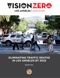 eliminating traffic deaths in los angeles by 2025 - Vision Zero