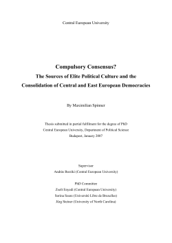 Compulsory Consensus? - CEU Political Science Department