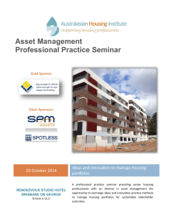 the program - Australasian Housing Institute