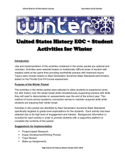 Introduction Use and implementation of the activities contained in