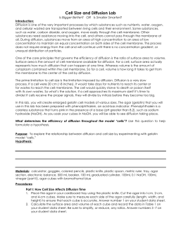 LAB - Cell Size and Diffusion