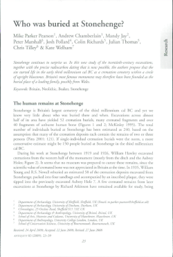 Who was buried at Stonehenge?