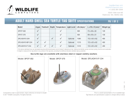 adult hard-shell sea turtle tag suite specifications