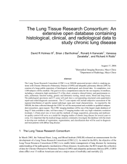 The Lung Tissue Research Consortium: An