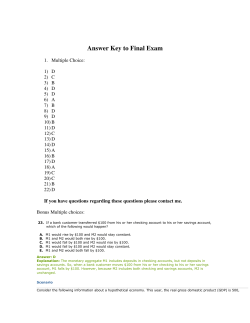 Answer Key to Final Exam
