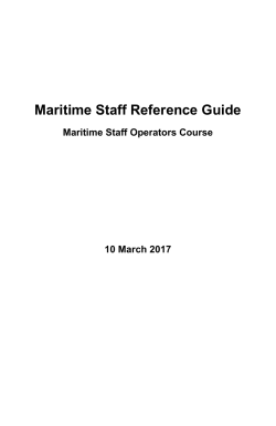 Maritime Staff Reference Guide