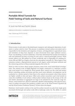 Portable Wind Tunnels for Field Testing of Soils and