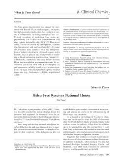 Helen Free Receives National Honor