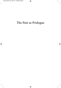The Past as Prologue - Carolina Academic Press