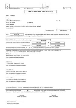 40 1 EUR ANNUAL ACCOUNT IN EURO (2 decimals) /