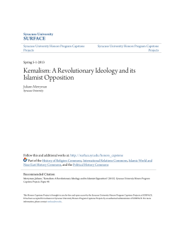 Kemalism: A Revolutionary Ideology and its Islamist Opposition