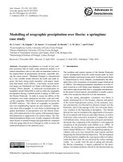 Modelling of orographic precipitation over Iberia: a
