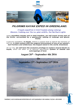 PILGRIMS KAYAK EXPED IN GREENLAND.