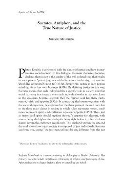 Socrates, Antiphon, and the True Nature of Justice