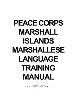 peace corps marshall islands marshallese language training manual