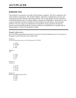 Arithmetic - OCC - Onondaga Community College