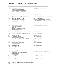 Chemistry X - Chapters 13