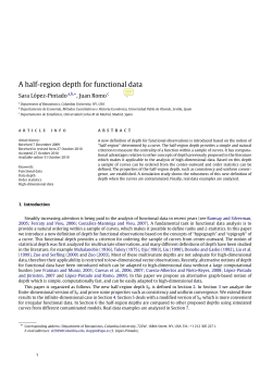 A half-region depth for functional data