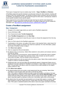 PeerMark assignments guide - LMS