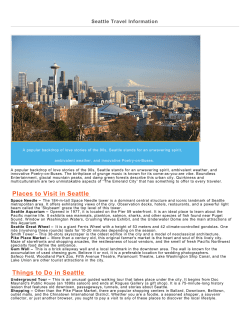 Places to visit in Seattle, Washington PDF