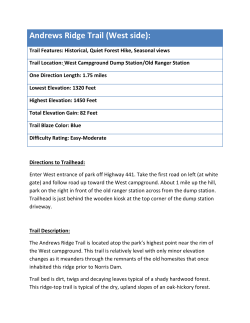 Andrews Ridge Trail (West side)