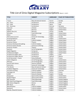List of Zinio magazines by title