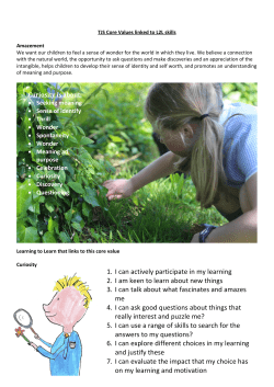1. I can actively participate in my learning 2. I am keen to learn about