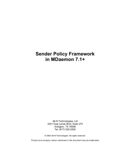 Sender Policy Framework in MDaemon 7.1+ - Alt