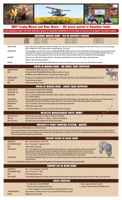 Moose Hunts Info