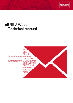 eBREV Webb &ndash; Technical manual