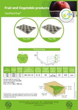 our fruit and vegetables products sheets