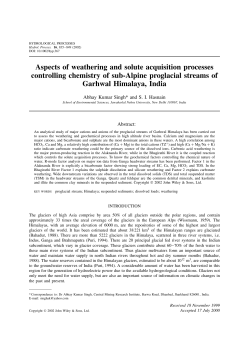 Aspects of weathering and solute acquisition processes controlling