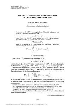 on the c&deg;&deg; wave-front set of solutions of first