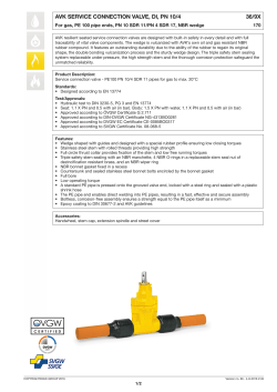 AVK SERVICE CONNECTION VALVE, DI, PN 10/4 36/9X