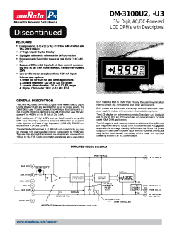 DM-3100U2, -U3 - Murata Power Solutions
