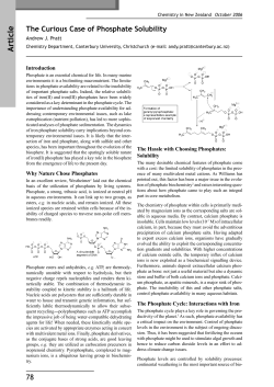 The Curious Case of Phosphate Solubility