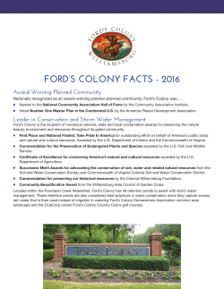 Fact Sheet - Ford`s Colony Williamsburg, VA