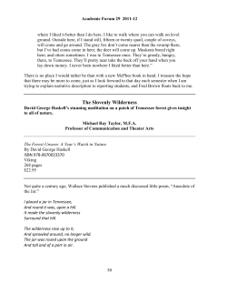 The Slovenly Wilderness