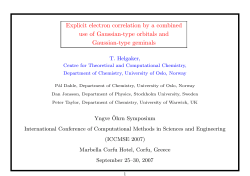 Explicit Correlation by a Combined Use of Gaussian