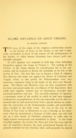 Islamic Influence on Jesuit Origins.