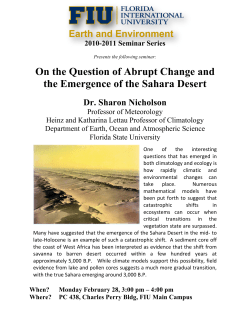 On the question of abrupt change and the emergence of the Sahara