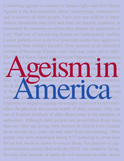 Ageism in America - Columbia Aging Center