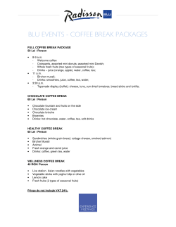 blu events - coffee break packages