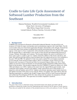 Cradle to Gate Life Cycle Assessment of Softwood Lumber